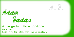 adam hadas business card